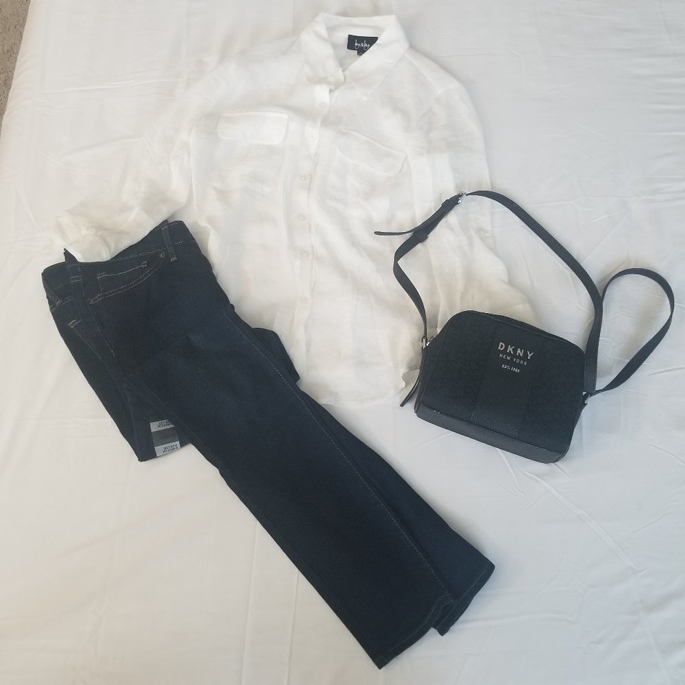White Woven Buttonup Shirt